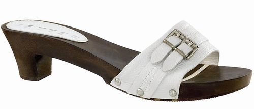 JETTE JOOP Twin Buckle Wood Sandal white - EU 36 - 1