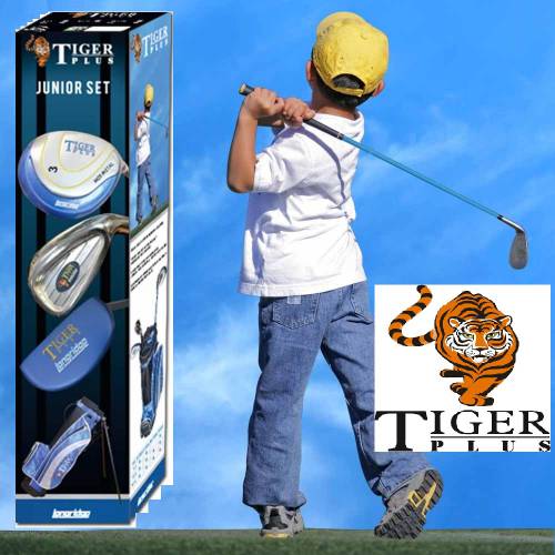LONGRIDGE Junior Tiger Plus Graphite Golf Package - (8-11) JAHRE LH - JUPTP8GRLH - 0